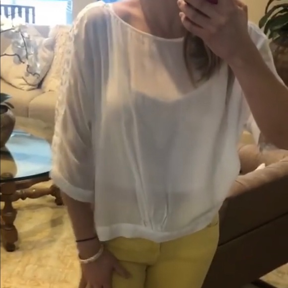 Sold! Cute Lightweight Top with Lattice Sleeve - Picture 7 of 7